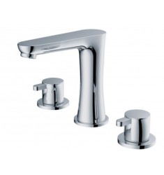 Forth 3 Hole Basin Mixer With Clicker Waste